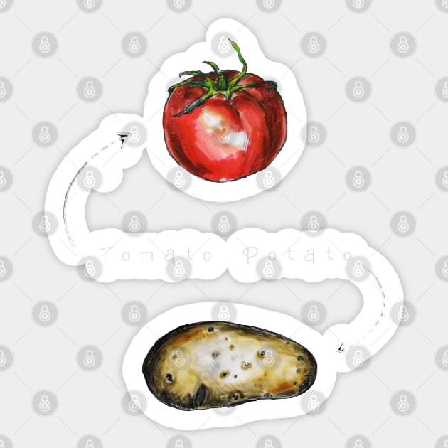 Tomato Potato. Sticker by FanitsaArt
